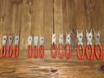 Snap-On 12 Piece Circlip Plier Set In Red Straight 45 & 90 Degree Tips Used VGC