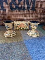 Paper Mache Candle Sticks With Matching Trinket Box Asia Crafts Kashmir India