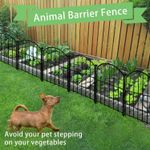 Pack of 10 Garden Fence No Dig Animal Barrier Rustproof Metal Flower Bed Border