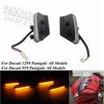 LED Mirrors Block Off Turn Signals Amber Indicator for Ducati Panigale 959 1299