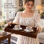 Handmade Wooden Serving Tray Natural Wood Tea Coffee Breakfast