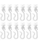 White Shower Curtain  track Hooks and Glider 12 in 1 pack Flexible PLA