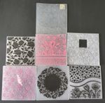 Mixed Square Embossing Folders x 7 - DoCrafts - Flowers, Butterflies, Hearts