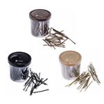 200pk Hair Grips & Pots Waved 5cm Bobby Pins 2" Styling Clips Slides Kirby Salon