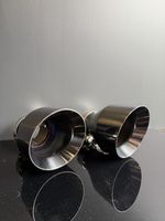 2 X 4.5” Black Chrome 304 Stainless Steel Exhaust Tips Universal Clamp On