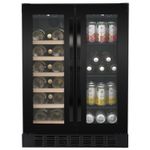 electriQ Dual Zone Wine and Drinks Cooler - Black Glass eiQ60DDWINEBG