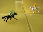 Retro 1970s 1980s Cowboys & Indian & horses small plastic figures 52 Pieces