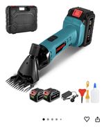 Cordless Sheep Shears Goat, Powerful 2400 RPM, 2 x 3.0Ah Battery.