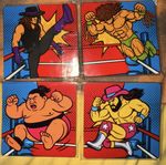 Wrestling Coaster Set. Retro WWE Style (Undertaker,Warrior,Yokozuna,Macho Man)