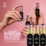 Victoria Vynn MEGA BASE SHIMMER UV LED Glitter Gel Nail Polish Pink Peach 8ml