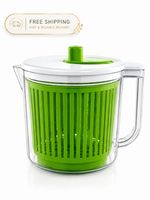 Large Salad Spinner Vegetable Leaf Dryer Drainer Colander 2.5L Plastic Bowl uk
