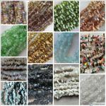  1 Strand Gemstone Chip Beads 6 to 8mm, 30" 250 beads 17 Colors Crafts Jewellery