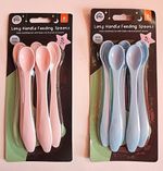5 Long Handle Feeding Spoons BPA free Weaning Extra Long Toddler Kids 6 Month+