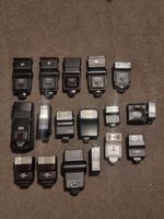 JOB LOT 17x Vintage Camera Flashes - Working - Miranda Vivitar Sunpak Jessops