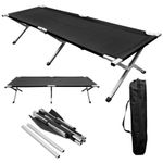 Heavy Duty Outdoor Folding Camping Bed Portable Sleeping Cot + Carry Bag UK