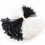 100pcs Long Hang Tags Nylon String Snap Lock Pin Loop Fastener Hook DIY Clothing