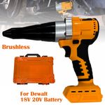 Brushless Cordless Electric Rivet Gun Brushless w/ LED for Dewalt 18/20V Battery