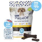 PlaqueOff Dental Mini Bone Peanut Butter and Banana for Dog Remove Plaque Tartar