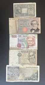 Set Of 5 Banknotes Italy 🇮🇹
