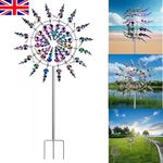 Magical Metal Windmill Wind Spinners Sculpture Catcher Outdoor Garden Steady