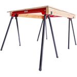 Twin Pack Folding Saw Horse Steel Adjustable Heavy Duty Sawhorses 500kg Capacity