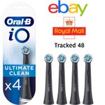 Oral-B iO Ultimate Clean Replacement Toothbrush Heads Electric Pack of 4 Black