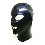 Black XL Latex Rubber Gummi Hood Face Mask Zipper Back Natural Rubber Size XL