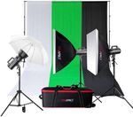 Pixapro LUMI400II 3x Head Boom Flash Kit Photography Studio Lighting Softbox