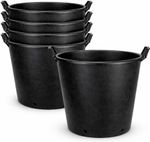 5 x 50 Litre Large Plant Pot Outdoor Garden Flower Tree Planter Container Tub