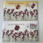 2022 Remembrance Day Red Poppy Gold & Silver Plated Magnetic Badge PNC Pair