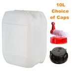 Jerry Can 10 Litre 10L Water / Fuel Container Food Safe Tamper Caps or Tap Caps
