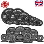 Cast Iron Weight Plates Set Pair 2" Hole Disc Dumbbell Olympic Barbell Weights