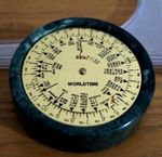 Marble & Brass Heavy World Time 'Clock'. VGC