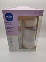 MAM Anti-Colic Baby Bottles X2 Pack 320ml 4+Months Size 3 Teat New