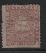 British Guiana - 8c Pink Stamp - SG 46 Mint - Cat £375