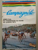 Vintage Original 1973 Campagnolo Record bicycle shop poster Gimondi Bianchi