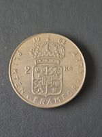 Sweden Silver 2 Kronor Coin 1963 UNC .400 Silver 14g