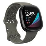 Sport Silicone Strap Band for Fitbit Versa 3 4 Sense 2 Breathable Wristband