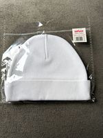 SoftTouch White Solid Beanie Hat 100% Cotton Unisex Baby 0-3 Months