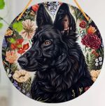 ALSATIAN LARGE German Shepherd Dog Lover Suncatcher Birthday ART Christmas GIFT