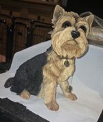 50cm High Yorkshire Terrier Ornament Dog Statue Figurine