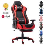 NOKAXUS Gaming Chair Executive Office Chair Recliner Footrest Lumbar Supports UK