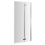 Chrome 5mm Toughened Safety Glass Centre Hinged Shower Bath Screen