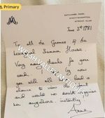 Original hand written letter by Princes Anne with provenance. 
