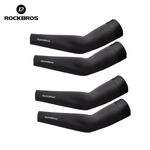 ROCKBROS 2 Pairs Ice Silk Arm Sleeve Sun Block Oversleeve for Cycling Running