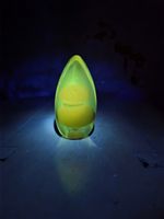 Vintage UV Sensitive Wedgwood Glass Controlled Bubble Design Paperweight 