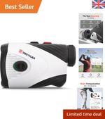 Golf Rangefinder with Slope On/Off, 1200 Yards, 7X Magnification, Laser Range...