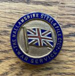 Hallamshire Steel & File Co. Ltd On War Service Enamel Badge