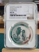 2013 1oz Australia Kookaburra Silver Coin NGC MS70 Snake Privy 50,000 Mintage 1