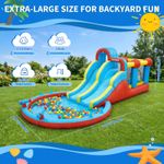 Kids Water Park Swimming Pool Above Ground 8-in-1 Slides Climbing Durable Oxford